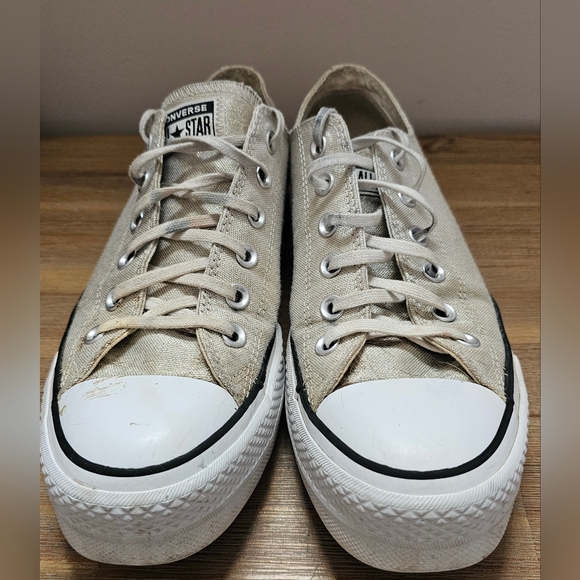 Converse Women's Gold Shimmer Canvas Sneakers, Shoes - Picture 5 of 10